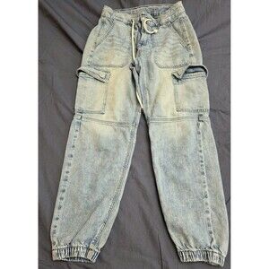 American Eagle Cargo Jean Joggers Women's Size 2 Light Wash